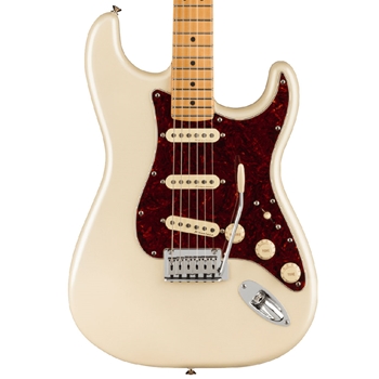 Fender Play Plus Stratocaster Electric Guitar, Maple Fingerboard, Olympic Pearl