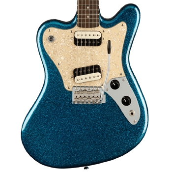 Squier Paranomal Super-Sonic Electric Guitar, Laurel Fingerboard, Blue Sparkle