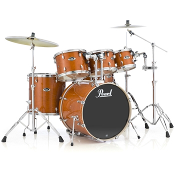 Pearl Export 5 Piece Drum Set with Hardware, Honey Amber