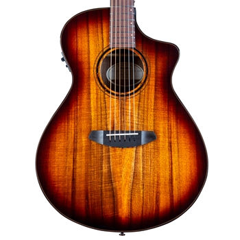 Breedlove Pursuit Exotic S Concert Edgeburst CE Acoustic Guitar, Koa