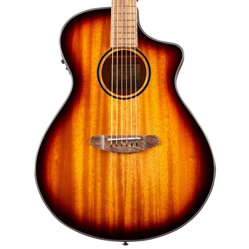 Breedlove Discovery S Concert Edgeburst CE Acoustic Guitar, African Mahogany