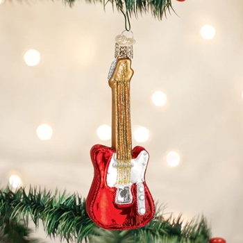 Old World OW38057 Red Electric Guitar Ornament