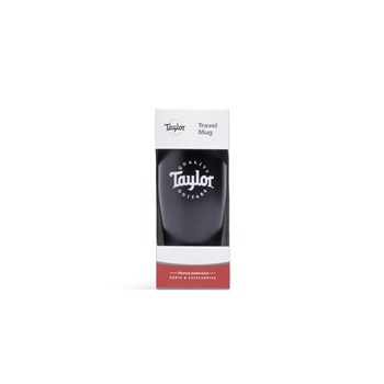 1521 Taylor Travel Coffee Mug, Black, White Logo, 20oz